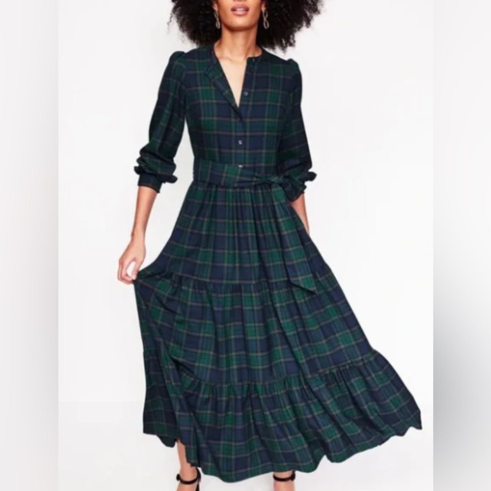 Boden Alba Check Maxi Dress